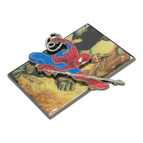 Universal Studios Pin Trading 2008 Spider-Man VS Rhino Enamel 3-D Pin Pinback - Picture 7 of 12